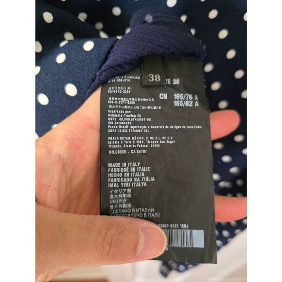 PRADA Polka Dot Belted Dress 38 - Picture 6 of 10